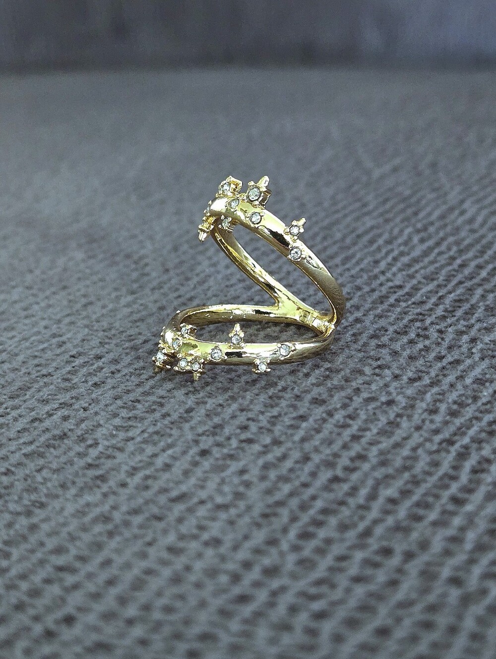 Alexis Bittar Double✌️ Banded Gold💛 Satellite🛰 Ring💍 - Picture 8 of 16